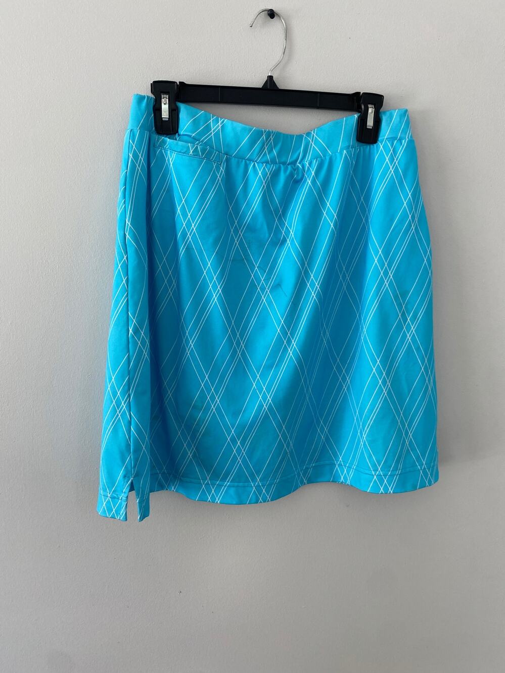 Page & Tuttle Womens Printed Skort Sz Large Blue Pull On Pockets